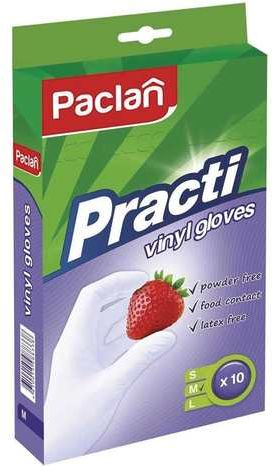 Перчатки Paclan виниловые Practi 10шт L купить в СОМ