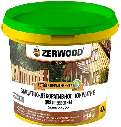 Антисептик Zerwood ZDP Аквалазурь, белый, 0.9 кг купить в СОМ