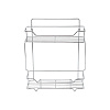 Полка для ванной Milardo Grid GRICS1CM44, прямая, одноэтажная купить в СОМ