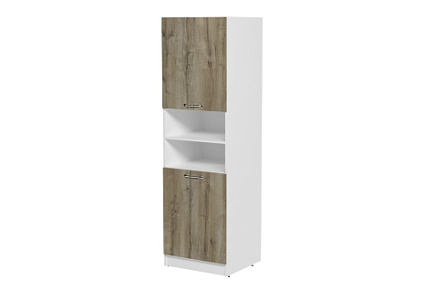 П.60.7-0-7У Пенал с 2 дв. Короб Белый, Фасад Дуб Дарго , Ручки Скобы купить в СОМ