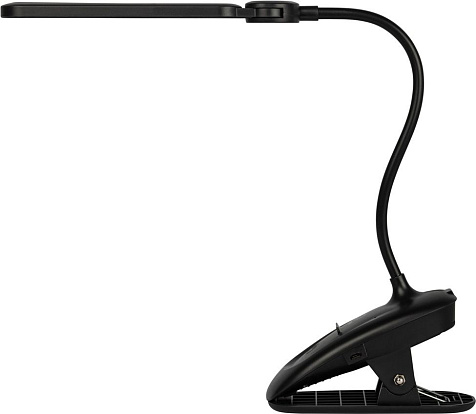 Светильник настольный аккумуляторный светодиод. Эра NLED-512 6Вт прищепка черный купить в СОМ
