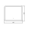 Зеркало Azario Stiv-Lite, 600 х500 мм, сенсор купить в СОМ