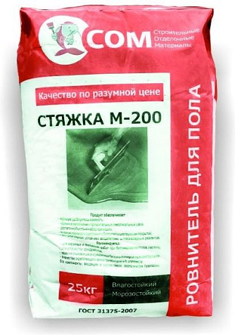 Стяжка цементная базовая СОМ, 25кг купить в СОМ