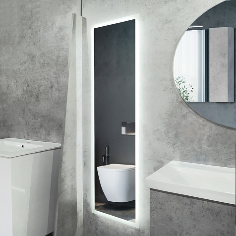 Зеркало Comforty Люпин 440 х1580 мм, подсветка, сенсор купить в СОМ