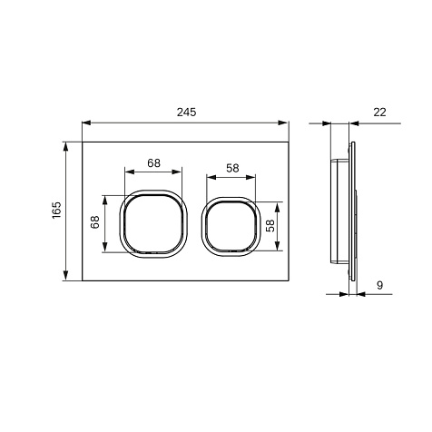 Кнопка для инсталляции Iddis Unifix UNI04WBi77, белый купить в СОМ