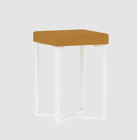 Табурет Торонто 330х330х480мм белый, сиденье горчичное ЗМИ купить в СОМ