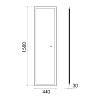 Зеркало Comforty Люпин 440 х1580 мм, подсветка, сенсор купить в СОМ