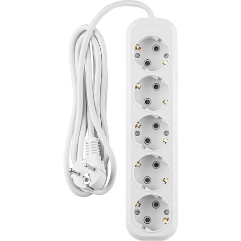 Удлинитель ОНЛАЙТ OPE-S-05-500-E-3x1 5 гн, 5 м, СЗ, 16А IP20 белый купить в СОМ