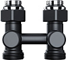 Узел прямой нижнее подключение 1/2 х 3/4" Royal Thermo Design черный купить в СОМ