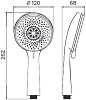 Лейка для душа Avrora AV053GM, 5 режимов, оружейная сталь купить в СОМ