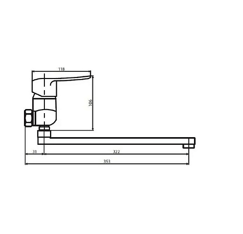 Смеситель для ванны Dorff Ultra D5095000, латнуь, хром купить в СОМ