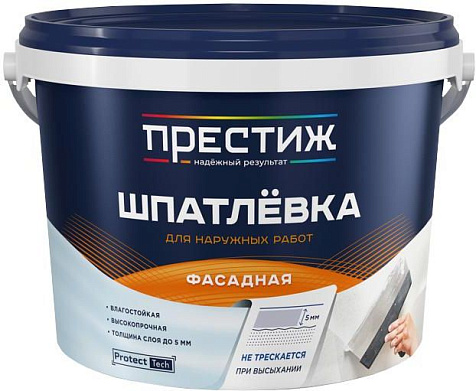 Шпатлевка Престиж, фасадная, 5 кг купить в СОМ