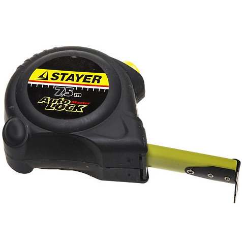 Рулетка STAYER AUTOLOCK, 7.5м х 25мм купить в СОМ