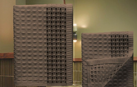 Полотенце Fine Line Амелия 50х100 вафельное еро-коричневое купить в СОМ
