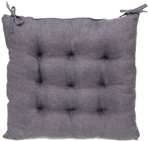 Сидушка на стул SOFT 40x40см серая купить в СОМ