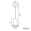 Светильник подвесной  WOLTA CONO IP20  GU10 Чёрный  D70x110 купить в СОМ