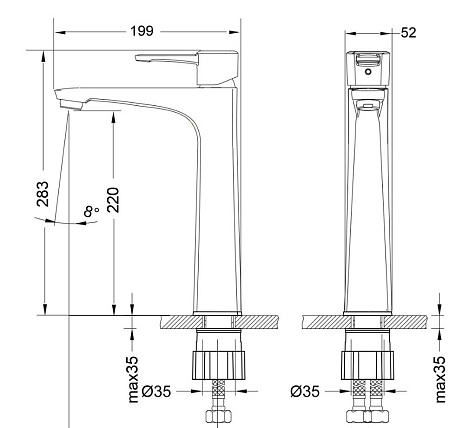 Смеситель для раковины Lemark Evitta LM0509C, хром купить в СОМ